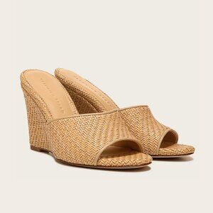 Veronica Beard Dali Raffia Wedge Sandal Size 11